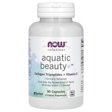 NOW Foods, Lösningar, Aquatic Beauty+, 90 Kapslar
