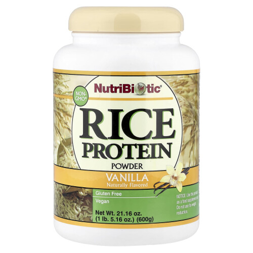 NutriBiotic, Ακατέργαστος Ρύζι Πρωτεΐνη, Βανίλια, 1 lb 5.16 oz (600 g)