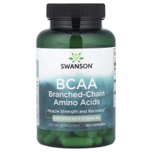Swanson, BCAA, 100 Capsules
