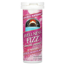 Source Naturals, Welzijn Fizz, Immuun Verdediging, Natuurlijke Berries, 10 Wafers