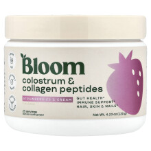 Bloom, Peptídeos de Leite Materno e Colágeno, Morangos e Creme, 4.23 oz (120 g)