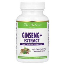 Paradise Herbs, Ginseng+ Extraktum, 60 vegetáriánus kapszula