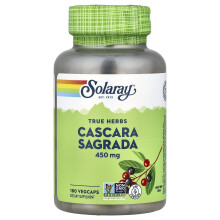 Solaray, True Herbs, Cascara Sagrada, 450 mg, 180 vegane VegCaps