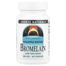 Source Naturals, Bromelain, 500 mg, 60 Kapsler