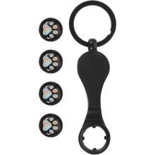 5Sets Kompakte Schwarze Reifenluftventilkappen Aus Robustem Kupfer