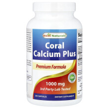 Best Naturals, Coral Calcium Plus, 250 Kapsułek