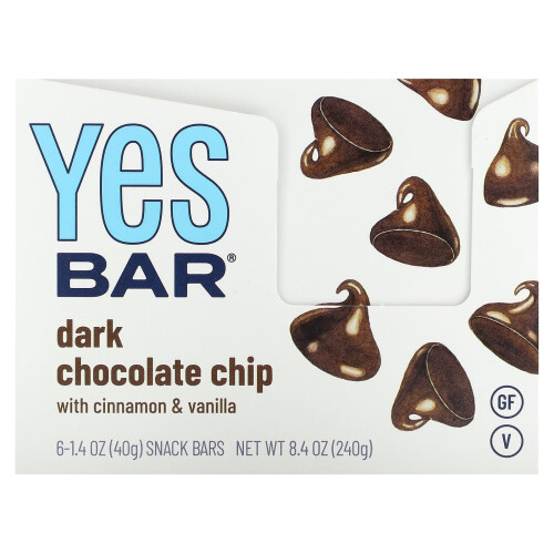 Yes Bar, Σνακ Μπαρ, Σκουρόχρωμο Καραμέλιο, 6 Μπάρες, 1.4 oz (40 g) Κάθε