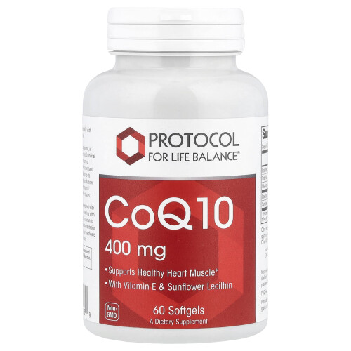 Protocol for Life Balance, CoQ10, 400 mg, 60 Μυαγωμένα