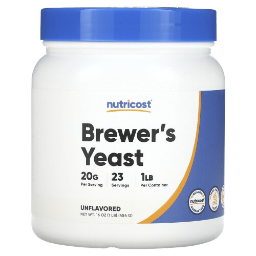 Nutricost, Brouwerijgist, Ongeflavoureerd, 16 oz (454 g)