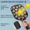 Blomsterbaserede pickleball-padler i glasfiber med 2 bolde og 4