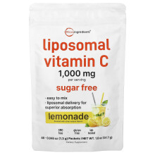 Micro Ingredients, Micro Zutaten, Liposomales Vitamin C, Limonade, 40 Packungen, 0,046 oz (1,3 g) Jeder
