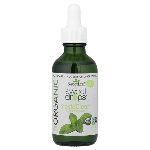 Wisdom Natural, SweetLeaf, Οργανικό Sweet Drops, SteviaClear, 2 fl oz (60 ml)