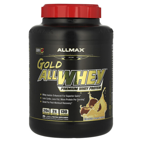 ALLMAX, Gold AllWhey, Premium Wheυ Protein, Σοκολάτα Καραμέλα, 5 lbs. (2.27 kg)