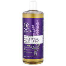 Dr. Jacobs Naturals, Plant-Based Pure Castile All-In-1 Zeep, Lavendel Essentiële Olie, 32 oz (946 ml)