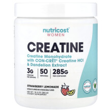 Nutricost, Vrouwen, Creatine, Strawberry Lemonade, 10,1 oz (285 g)