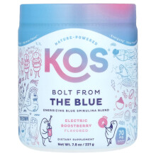 KOS, Bolt From The Blue, Energizerende Blauwe Spirulina Blend, Electric Boostberry, 7,8 oz (221 g)