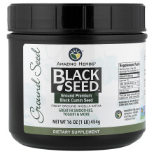 Amazing Herbs, Semințe de Semințe Negre, Semințe de Semințe de Cumin Premium, 1 lb (454 g)