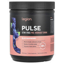 Legion Athletics, Pulse, Stim-Free Pre-Workout Drink, Blauwe Raspberry, 0.98 lbs (444 g)