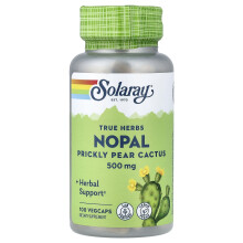 Solaray, True Herbs, Nopal, Prickeliger Pfirsich-Kaktus, 500 mg, 100 VegCaps