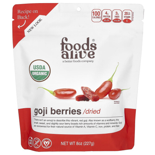 Organic Goji Berries Dried 8 oz (227 g)