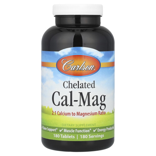 Carlson, Cal-Mag Complexado, 180 Comprimidos