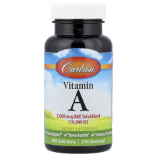 Carlson Vitamin A 3 000 mcg RAE (10 000 IU) 250 Soft Gel