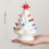 Ceramic Christmas tree white 7 inch LED pre-lit 3