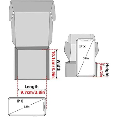 50 κουτιά αποστολής 4"x4"x2", μικρό κουτί από κυματοειδές χαρτόνι, κουτιά αποστολής 1