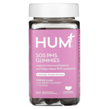 HUM Nutrition, SOS Gomas de PMS, Arándano, 60 Gomas Veganas