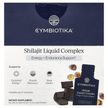 Cymbiotika, Shilajit Liquid Complex, Hazelnut Cacao, 26 Liquid Packets, 0,3 fl oz (10 ml) Každý