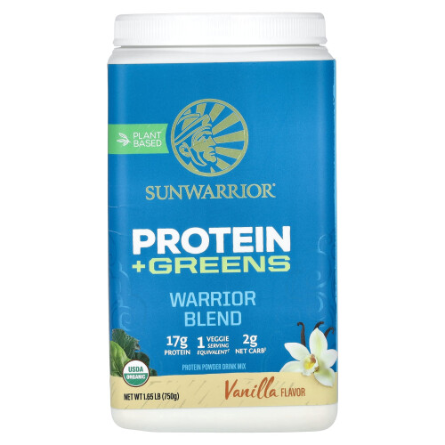 Sunwarrior, Warrior Blend, Eiwit + Groenten, Vanilla, 1,65 lb (750 g)