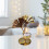 Κηροπήγιο Σιδερένιο 4-Design (Πεταλούδα, Γκίνγκο, Σιτάρι, Τριφύλλι) – Χρυσή 2