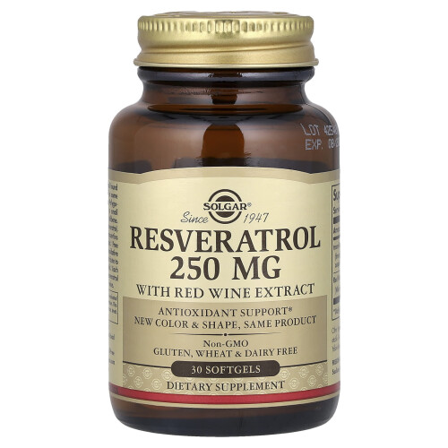Solgar Solgar, Resveratrol With Red Wine Extract, 30 Softgels