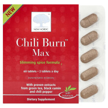 New Nordic, Chili Burn Max, 60 tabletten