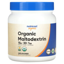 Nutricost, Organische Maltodextrine, Ongevoopt, 1 lb (454 g)