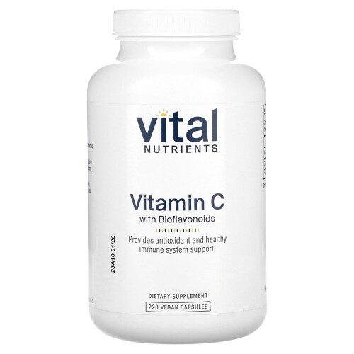 Vital Nutrients Vital Nutrients, Βιταμίνη C Με Bioflavonoids, 220 Βιολογικά Φύλλα