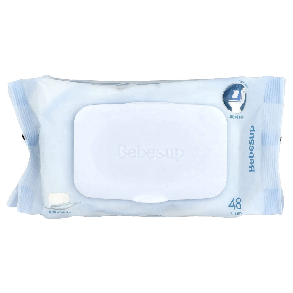 Bebesup , Bidet Tissue, Wet Wipes For Baby, 48 Sheets