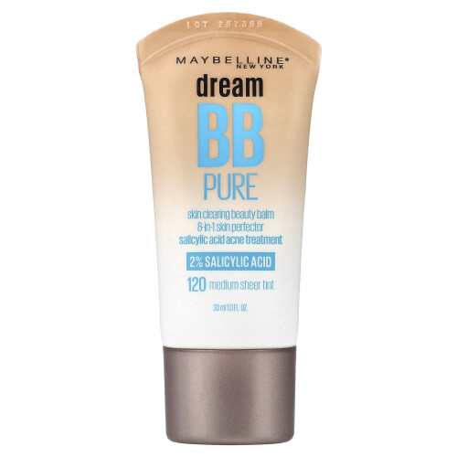 Maybelline Maybelline, Dream BB Pure, Ομορφιά Βελούδινη Κλινική, 120 Μέτριας Ελαφρότητας Τόνου, 1 fl oz (30 ml)