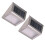 2 applique solari da esterno per piscina, lampade da parete, colore argento. 3