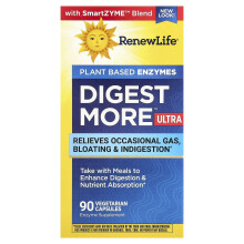 Renew Life, DigestMore Ultra Enzymes, 90 rostlinných kapslí