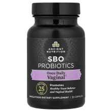 Ancient Nutrition, SBO Probiotics Vaginal Once Daily, 30 Capsule