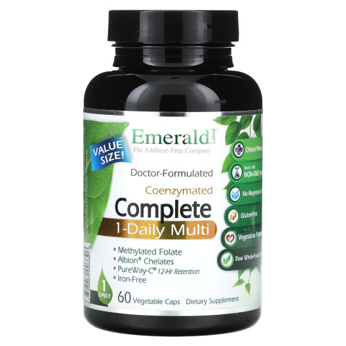 Emerald Laboratories, CoEnzyme Complete 1-Dagelijkse Multivitamine, 60 VEG-kapsules