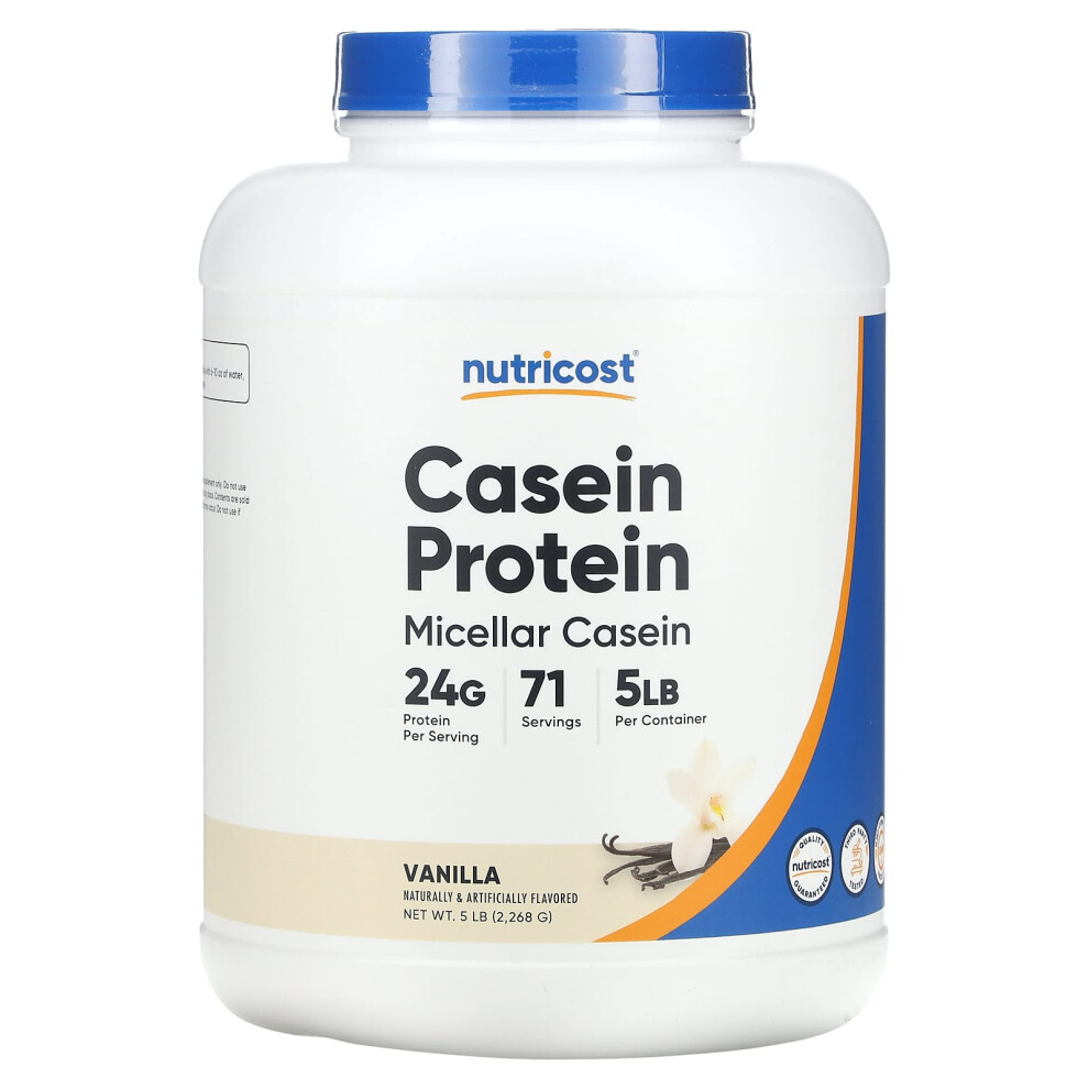 Nutricost , Casein Protein, Vanilla, 5 Lb (2,268 G) - Image 3