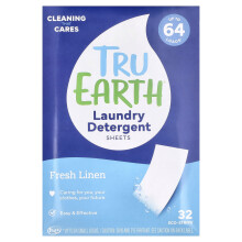 Tru Earth, Eco-StripsÆ, Pesuaine, Ultra Koncentroitu, Uusi Lakanne, 32 Striippiä