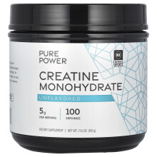 Dr. Mercola, Pure Power, Creatin-Monohydrat, Unflavored, 17,6 oz (500 g)