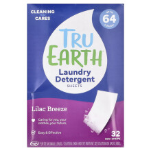 Eco-StripsÆ Tru Earth, Detergent do prania, Ultra Koncentrat, Błękitne Błękit, 32 Strips