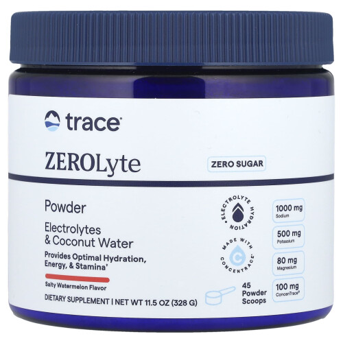 Trace, Pó de ZEROLyte, Água de Melancia Salgada, 11.5 oz (328 g)