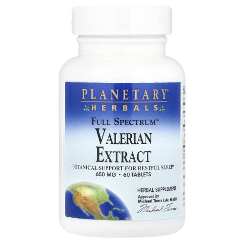 Planetary Herbals, Full Spectrum Valerian Extract, 60 Tablets