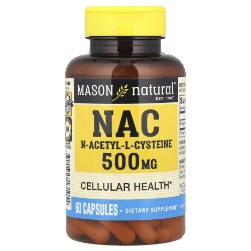 Mason Natural, NAC, 500 mg, 60 Φιαλίδια