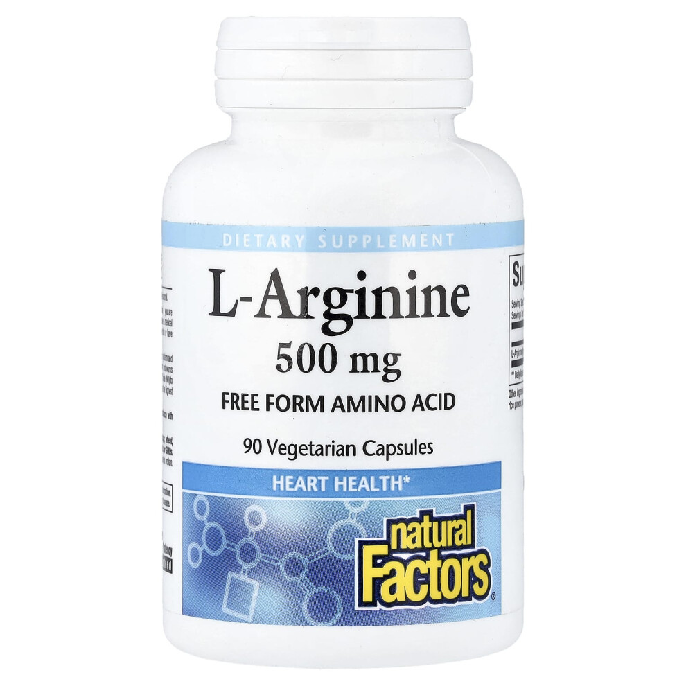 Natural Factors , L-Arginine, 500 Mg, 90 Vegetarian Capsules